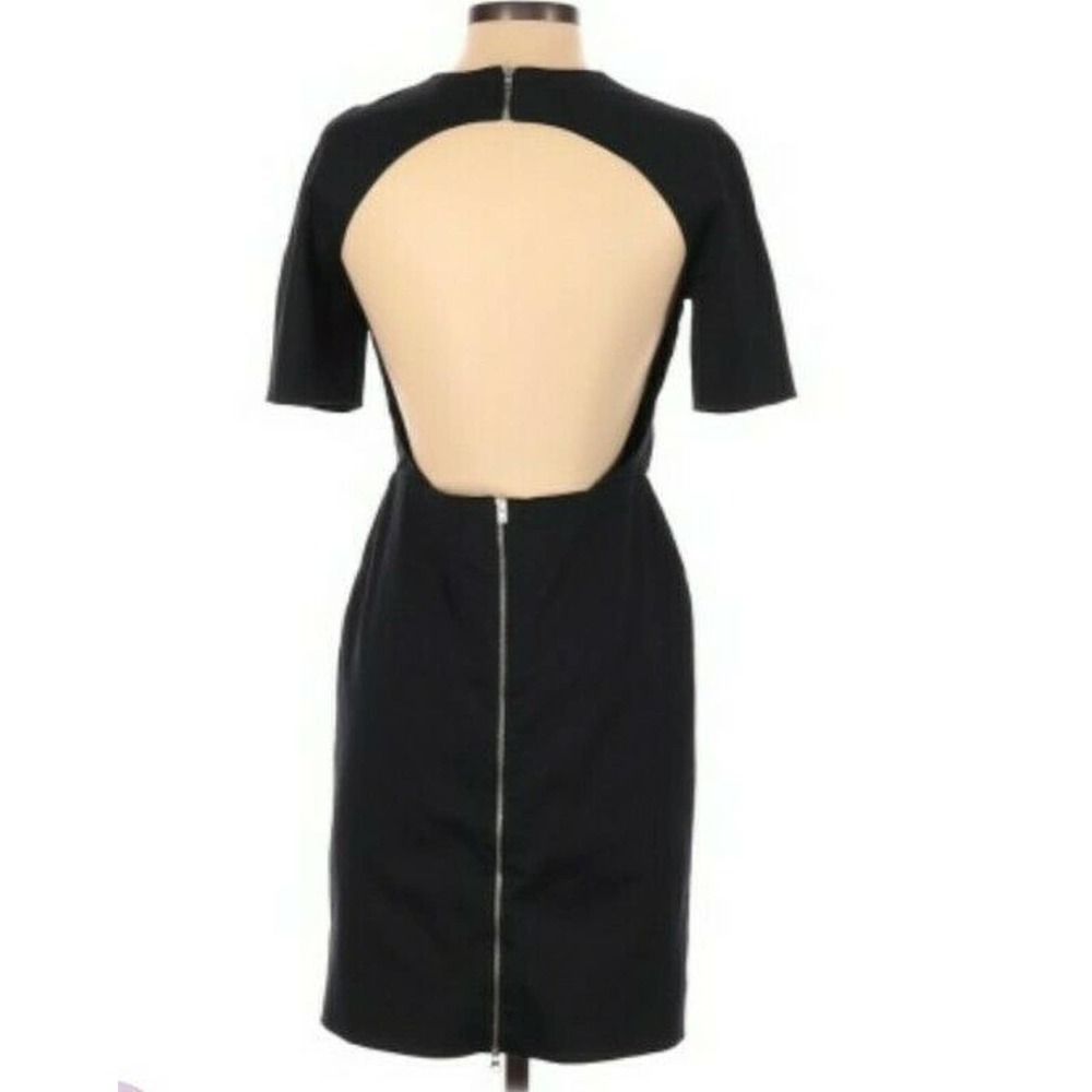 Acne Lil Straight Black Dress Cutout Back Zipper